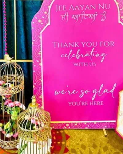 modern sangeet decor