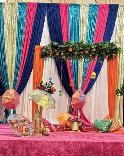 modern sangeet decor