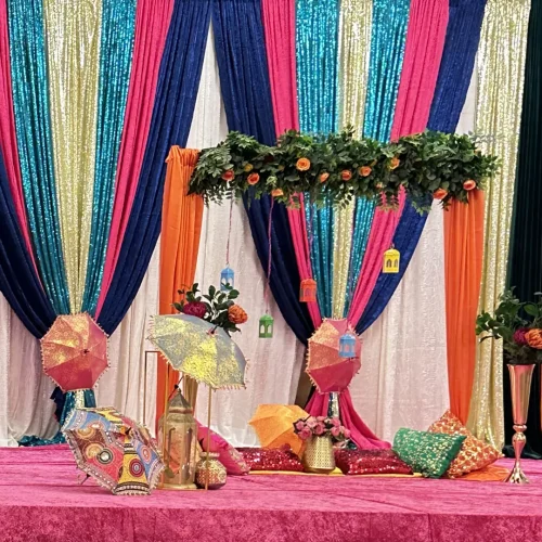 modern sangeet decor